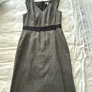 Banana Republic Charcoal Midi Dress with Black Accents